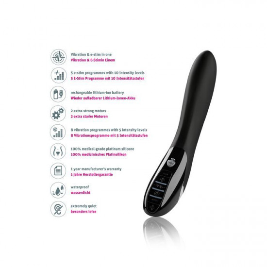 Вібратор з електростимуляцією Mystim Electric Eric eStim Black, міостимулятор Вібратор з електростимуляцією Mystim Electric Eric eStim Black, міостимулятор