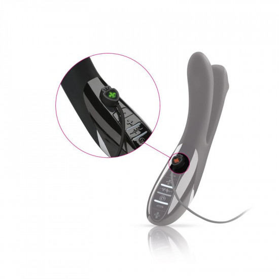 Вибратор двойной с электростимуляцией Mystim Tingling Aparte eStim Black, миостимулятор