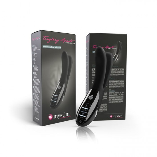 Вібратор подвійний з електростимуляцією Mystim Tingling Aparte eStim Black, міостімулятор Вібратор подвійний з електростимуляцією Mystim Tingling Aparte eStim Black, міостімулятор