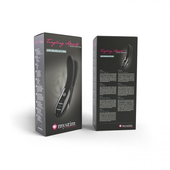 Вібратор подвійний з електростимуляцією Mystim Tingling Aparte eStim Black, міостімулятор Вібратор подвійний з електростимуляцією Mystim Tingling Aparte eStim Black, міостімулятор