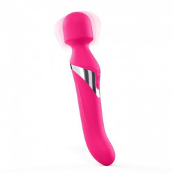 Вібромасажер 2в1 Dorcel Dual Orgasms Magenta класичний масажер і вібратор з перлинним масажем