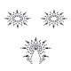 Пэстис из кристаллов Petits Joujoux Gloria set of 3 - Black, украшение на грудь и вульву