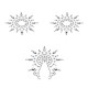 Пестіс з кристалів Petits Joujoux Gloria set of 3 - Silver, прикраса на груди та вульву Пестіс з кристалів Petits Joujoux Gloria set of 3 - Silver, прикраса на груди та вульву