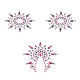 Пестіс з кристалів Petits Joujoux Gloria set of 3 - Black/Pink, прикраса на груди та вульву Пестіс з кристалів Petits Joujoux Gloria set of 3 - Black/Pink, прикраса на груди та вульву