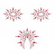 Пестіс з кристалів Petits Joujoux Gloria set of 3 - Red, прикраса на груди та вульву