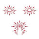 Пестіс з кристалів Petits Joujoux Gloria set of 3 - Red, прикраса на груди та вульву Пестіс з кристалів Petits Joujoux Gloria set of 3 - Red, прикраса на груди та вульву