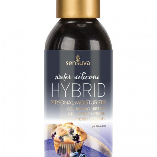 Смазка водно-силиконовая Sensuva Hybrid Blueberry Muffin 125мл без сахара, можно для оральных ласк