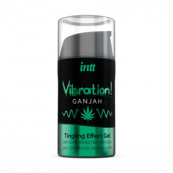 Рідкий вібратор Intt Vibration Ganjah (15 мл), густий гель, незвичайний смак, діє до 30 хвилин Рідкий вібратор Intt Vibration Ganjah (15 мл), густий гель, незвичайний смак, діє до 30 хвилин