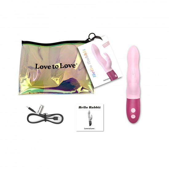 Вібратор-кролик Love To Love Hello Rabbit Rose з гнучким стовбуром і стимуляцією точки G, 2 мотори Вібратор-кролик Love To Love Hello Rabbit Rose з гнучким стовбуром і стимуляцією точки G, 2 мотори
