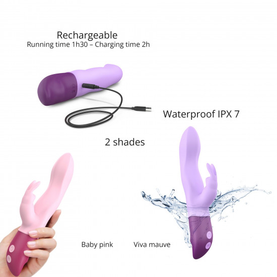 Вібратор-кролик Love To Love Hello Rabbit Violet з гнучким стовбуром і стимуляцією точки G, 2 мотори Вібратор-кролик Love To Love Hello Rabbit Violet з гнучким стовбуром і стимуляцією точки G, 2 мотори