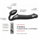 Безремінний страпон з вібрацією Strap-On-Me Vibrating Black M, діаметр 3,3 см, пульт ДК, регульовани Безремінний страпон з вібрацією Strap-On-Me Vibrating Black M, діаметр 3,3 см, пульт ДК, регульовани