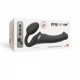 Безремінний страпон з вібрацією Strap-On-Me Vibrating Black M, діаметр 3,3 см, пульт ДК, регульовани Безремінний страпон з вібрацією Strap-On-Me Vibrating Black M, діаметр 3,3 см, пульт ДК, регульовани