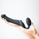 Безремінний страпон з вібрацією Strap-On-Me Vibrating Black M, діаметр 3,3 см, пульт ДК, регульовани Безремінний страпон з вібрацією Strap-On-Me Vibrating Black M, діаметр 3,3 см, пульт ДК, регульовани