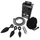 Набор анальных вибропробок Bathmate Anal Training Plugs VIBE, диаметр 2,5см - 3,1см - 3,8см