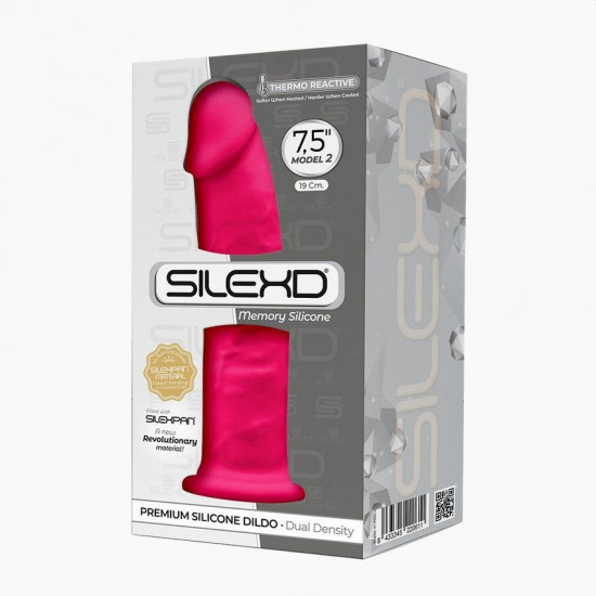 Фалоімітатор SilexD Henry Pink (MODEL 2 size 7.5in), двошаровий, силікон + Silexpan, діаметр 4,8 см Фалоімітатор SilexD Henry Pink (MODEL 2 size 7.5in), двошаровий, силікон + Silexpan, діаметр 4,8 см