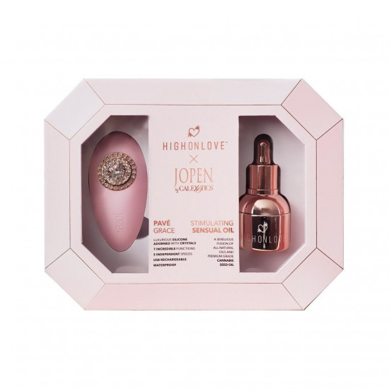Подарунковий набір HighOnLove & JOPEN: Objects of Desire (краплі для клітора і вібратор з кристалами Подарунковий набір HighOnLove & JOPEN: Objects of Desire (краплі для клітора і вібратор з кристалами