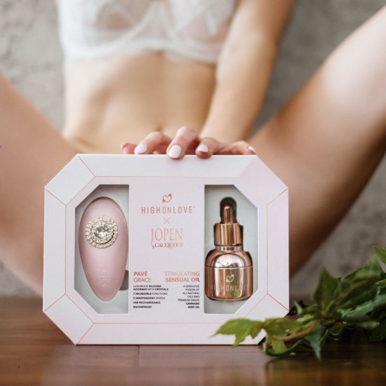 Подарунковий набір HighOnLove & JOPEN: Objects of Desire (краплі для клітора і вібратор з кристалами Подарунковий набір HighOnLove & JOPEN: Objects of Desire (краплі для клітора і вібратор з кристалами