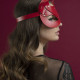 Маска кішечки Feral Feelings - Catwoman Mask, натуральна шкіра, червона Маска кішечки Feral Feelings - Catwoman Mask, натуральна шкіра, червона