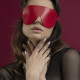 Маска на очі Feral Feelings - Blindfold Mask, натуральна шкіра, червона Маска на очі Feral Feelings - Blindfold Mask, натуральна шкіра, червона