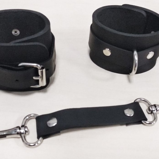 Наручники Feral Feelings - Hand Restraints, натуральна шкіра, чорні Наручники Feral Feelings - Hand Restraints, натуральна шкіра, чорні