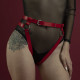 Гартери Feral Feelings - Belt Briefs, трусики, натуральна шкіра, колір червоний Гартери Feral Feelings - Belt Briefs, трусики, натуральна шкіра, колір червоний