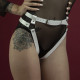 Гартери Feral Feelings - Belt Briefs, трусики, натуральна шкіра, колір білий Гартери Feral Feelings - Belt Briefs, трусики, натуральна шкіра, колір білий