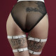 Гартери Feral Feelings - Garter, натуральна шкіра, колір білий Гартери Feral Feelings - Garter, натуральна шкіра, колір білий