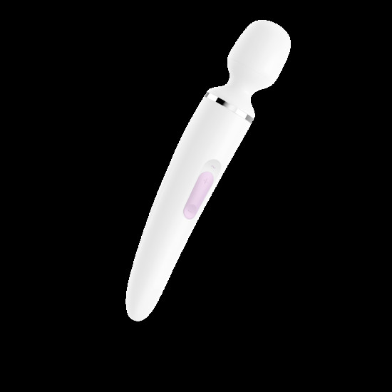 Вібромасажер Satisfyer Wand-er Woman (White/Chrome), водонепроникний, потужний, розмір XXL Вібромасажер Satisfyer Wand-er Woman (White/Chrome), водонепроникний, потужний, розмір XXL