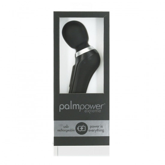 Мощный вибромассажер PalmPower Extreme - Black, 7 режимов, гибкая головка, перезаряжаемый