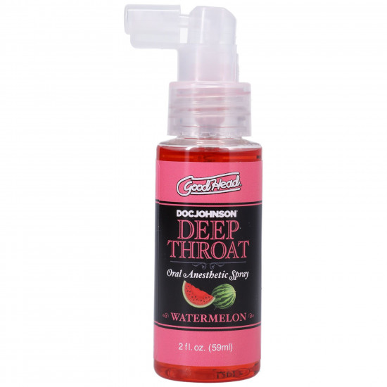 Спрей для мінету Doc Johnson GoodHead DeepThroat Spray - Watermelon 59 мл для глибокого мінету Спрей для мінету Doc Johnson GoodHead DeepThroat Spray - Watermelon 59 мл для глибокого мінету