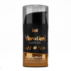 Рідкий вібратор Intt Vibration Coffee (15 мл), густий гель, дуже смачний, діє до 30 хвилин