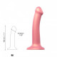 Насадка для страпону Strap-On-Me Mono Density Dildo Rose M, діам. 3,3 см, одношаровий силікон, гнучк Насадка для страпону Strap-On-Me Mono Density Dildo Rose M, діам. 3,3 см, одношаровий силікон, гнучк
