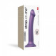 Насадка для страпону Strap-On-Me Mono Density Dildo Violet M, діам. 3,3 см, одношаровий силікон, гну Насадка для страпону Strap-On-Me Mono Density Dildo Violet M, діам. 3,3 см, одношаровий силікон, гну