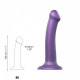 Насадка для страпону Strap-On-Me Mono Density Dildo Violet M, діам. 3,3 см, одношаровий силікон, гну Насадка для страпону Strap-On-Me Mono Density Dildo Violet M, діам. 3,3 см, одношаровий силікон, гну