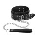 Ошейник широкий с поводком Fetish Tentation Eyalets and Leash