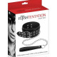 Ошейник широкий с поводком Fetish Tentation Eyalets and Leash
