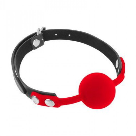 Классический кляп с силиконовым шариком Fetish Tentation Silicone Gag Ball Red