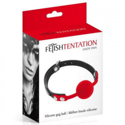 Класичний кляп з силіконовою кулькою Fetish Tentation Silicone Gag Ball