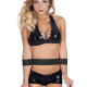 Фіксатор для талії і рук Fetish Tentation Waist and Wrist Straps з маскою на очі Фіксатор для талії і рук Fetish Tentation Waist and Wrist Straps з маскою на очі