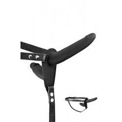 Подвійний страпон Fetish Tentation Strap-On with Double Dildo Black