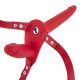 Подвійний страпон з вібрацією Fetish Tentation Vibrating Strap-On with Double Dildo Red Подвійний страпон з вібрацією Fetish Tentation Vibrating Strap-On with Double Dildo Red