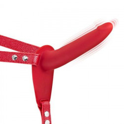 Страпон з вібрацією Fetish Tentation Vibrating Strap-On with Dildo Red