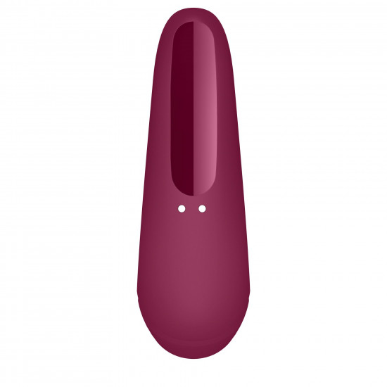 Вакуумний кліторальний стимулятор Satisfyer Curvy 1+ Rose Red з керуванням через інтернет Вакуумний кліторальний стимулятор Satisfyer Curvy 1+ Rose Red з керуванням через інтернет