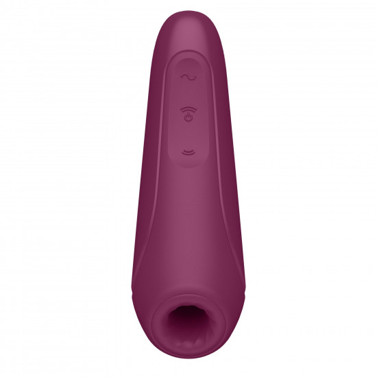 Вакуумний кліторальний стимулятор Satisfyer Curvy 1+ Rose Red з керуванням через інтернет Вакуумний кліторальний стимулятор Satisfyer Curvy 1+ Rose Red з керуванням через інтернет