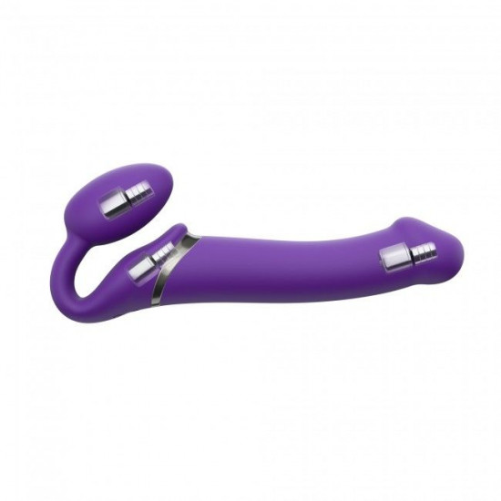 Безремінний страпон з вібрацією Strap-On-Me Vibrating Violet L, діам. 3,7 см, пульт ДК, регульований Безремінний страпон з вібрацією Strap-On-Me Vibrating Violet L, діам. 3,7 см, пульт ДК, регульований