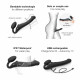 Безремінний страпон з вібрацією Strap-On-Me Vibrating Black L, діаметр 3,7см, пульт ДК, регульований Безремінний страпон з вібрацією Strap-On-Me Vibrating Black L, діаметр 3,7см, пульт ДК, регульований