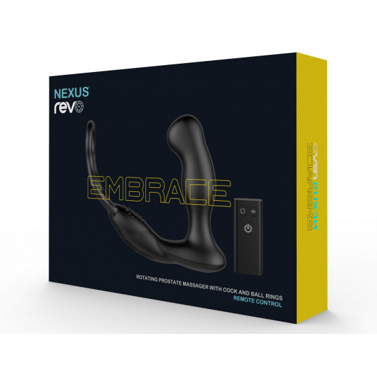 Масажер простати Nexus Revo Embrace з головкою, яка обертається та з ерекційним кільцем Масажер простати Nexus Revo Embrace з головкою, яка обертається та з ерекційним кільцем