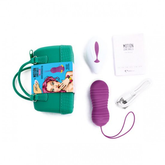 Вагінальні кульки з перловим масажем FeelzToys Motion Love Balls Foxy з пультом дистанційного керува Вагінальні кульки з перловим масажем FeelzToys Motion Love Balls Foxy з пультом дистанційного керува