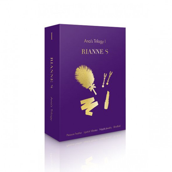 Романтичний подарунковий набір RIANNE S Ana's Trilogy Set I: помада-вібратор, пір'їнка, затискачі дл Романтичний подарунковий набір RIANNE S Ana's Trilogy Set I: помада-вібратор, пір'їнка, затискачі дл