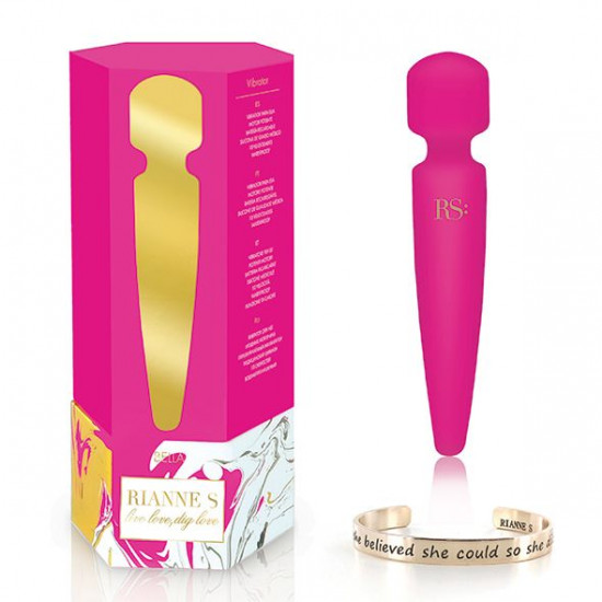 Вібромасажер Rianne S: Bella Mini Wand Rose, 10 режимів роботи, медичний силікон, подарункове пакова Вібромасажер Rianne S: Bella Mini Wand Rose, 10 режимів роботи, медичний силікон, подарункове пакова